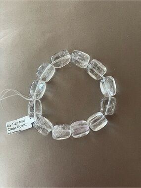 Icy Clear Quartz Nugget Bracelet - Transparent
